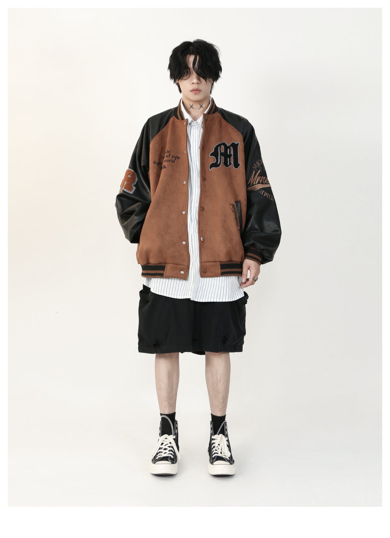 MRNEARLY Vintage 1997 Suede Varsity Jacket