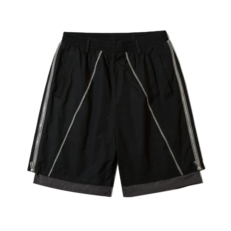 MRNEARLY Multi-Layered Zip Shorts
