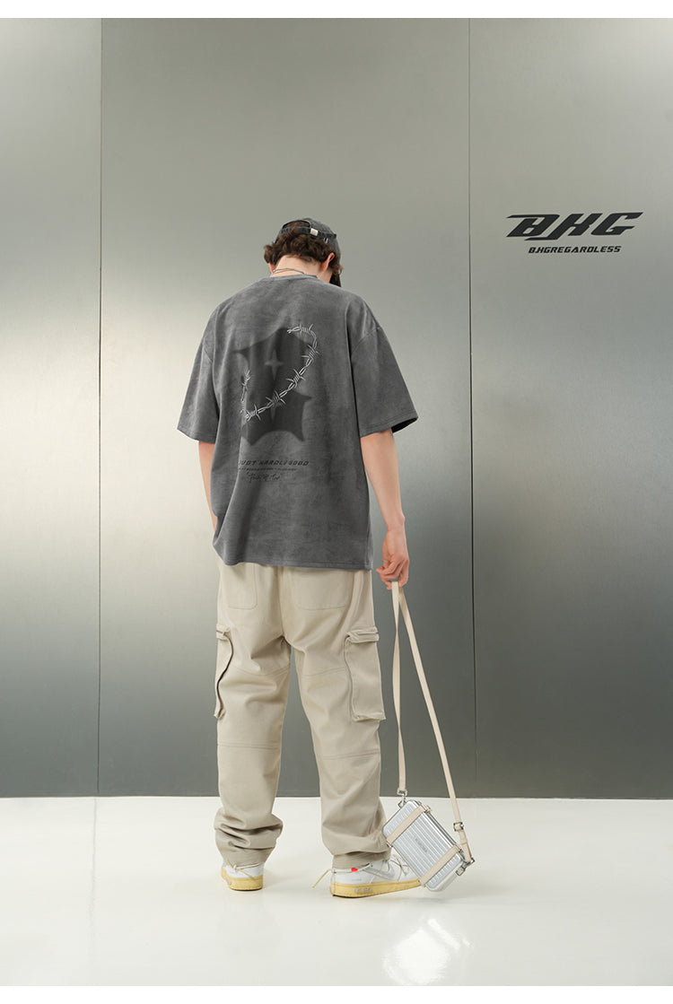 BJHG 'Thorns' Suede T-Shirt