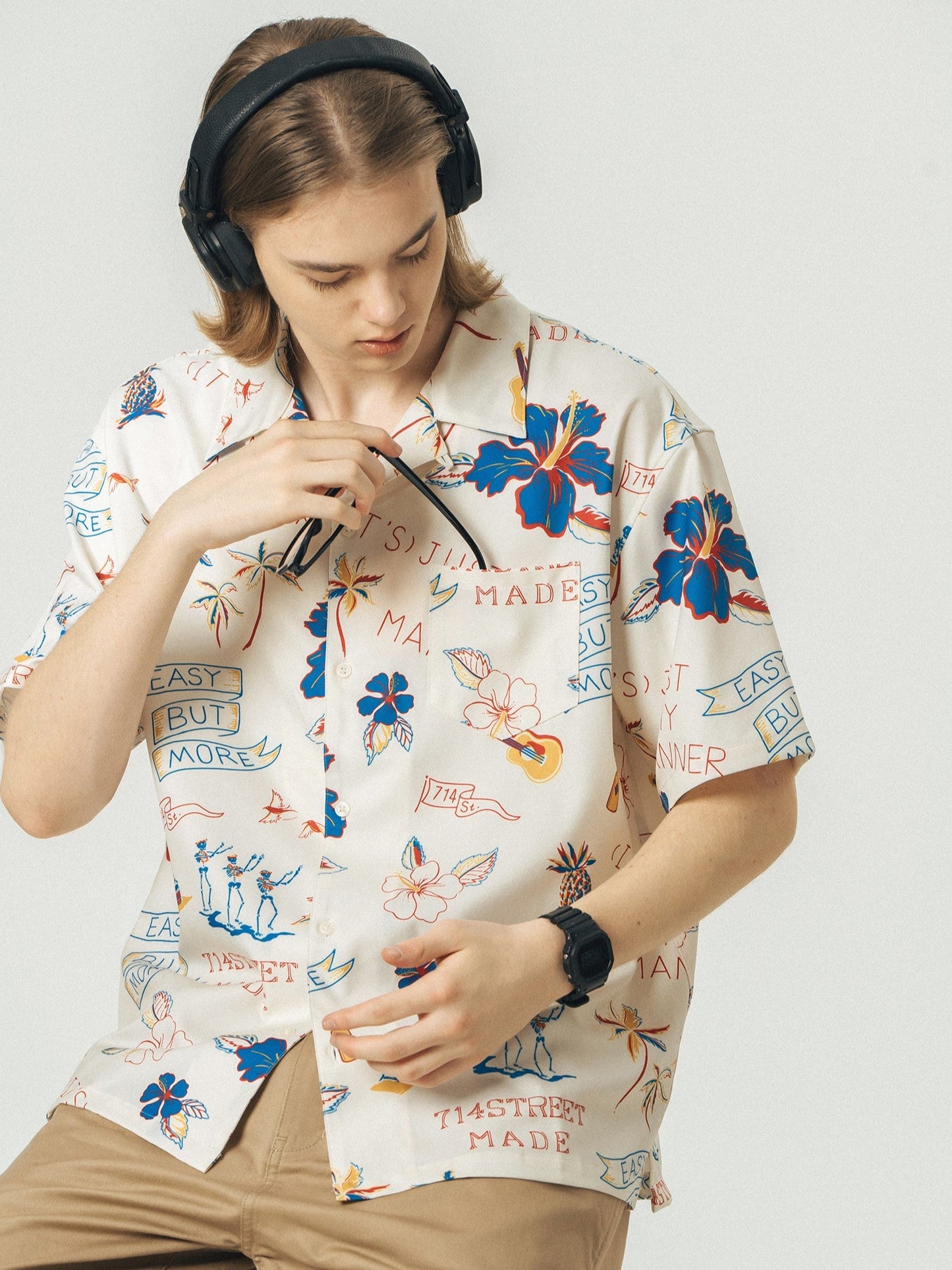 714street 'Luau' Short Sleeve Button-Up Shirt