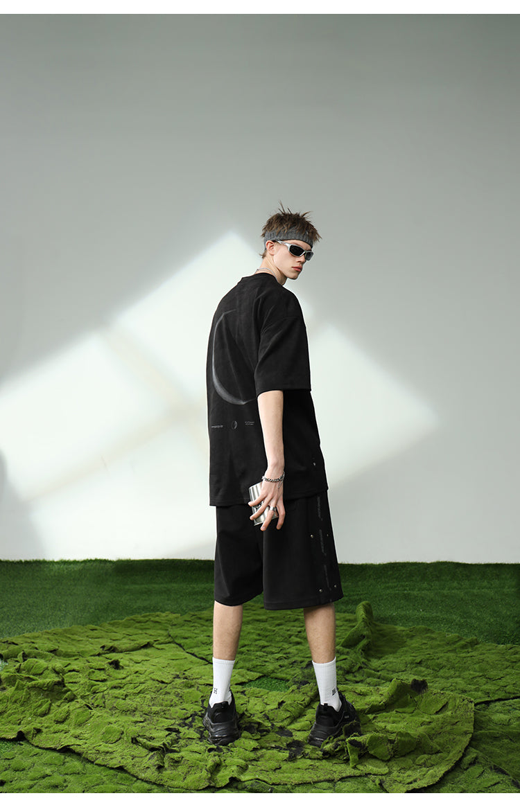 BJHG 3M Reflective Crescent Moon T-Shirt