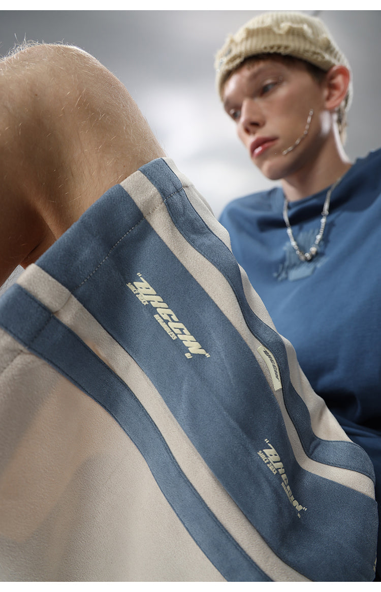 BJHG Velour Wide-Leg Lounge Shorts