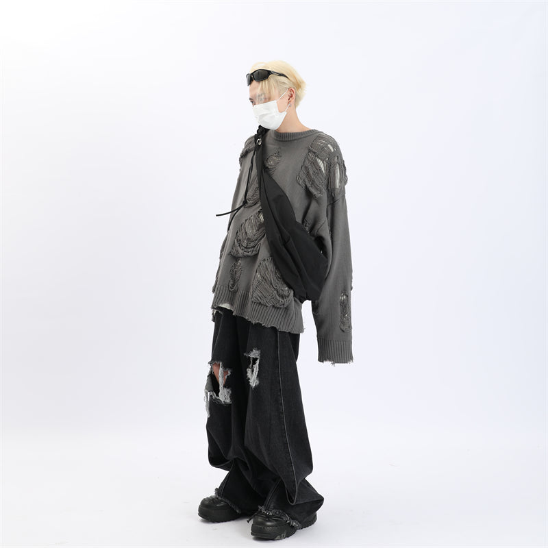 MaxDstr Distressed Grunge Sweater