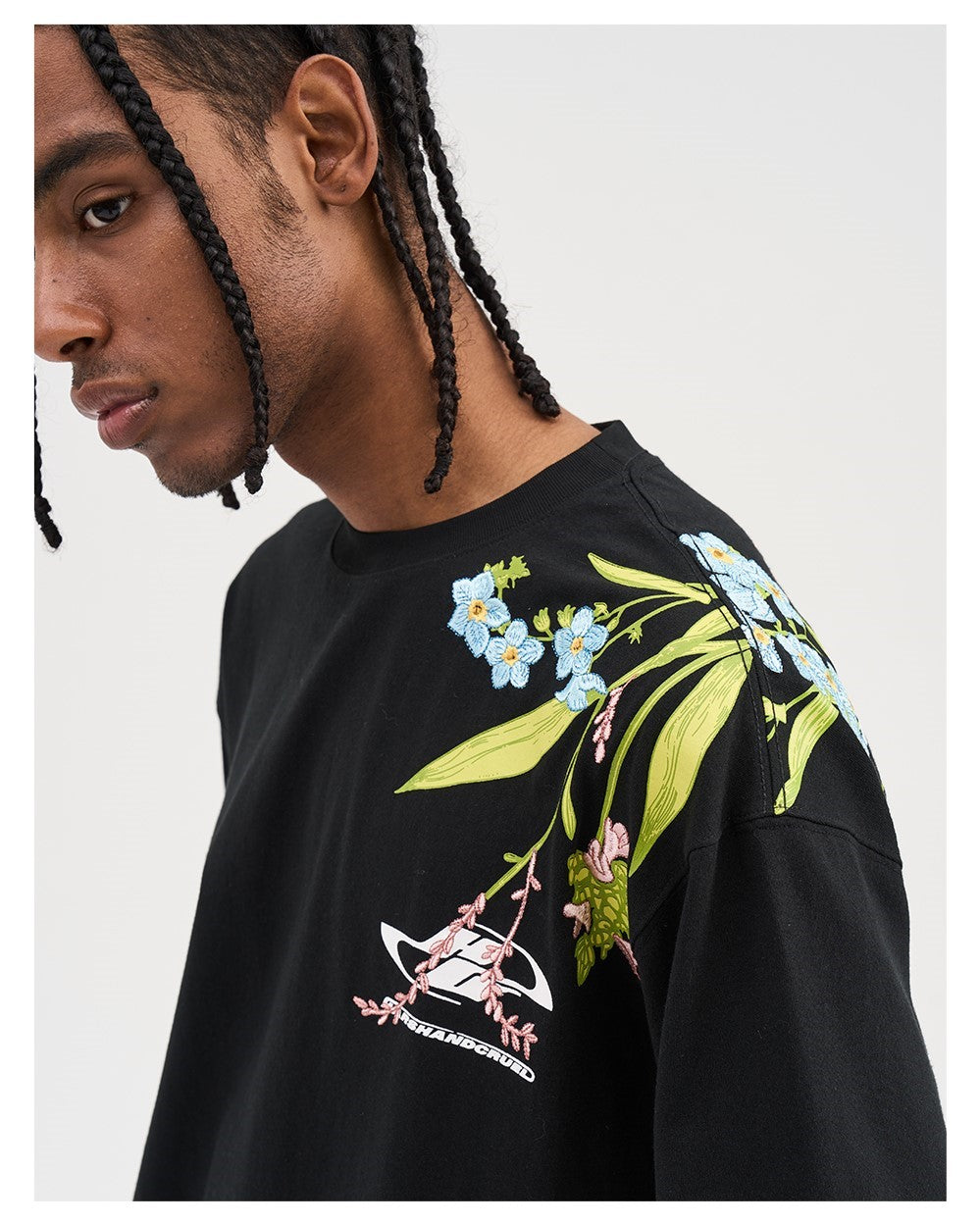 Embroidered 'Bloom' Tee by HARSH and CRUEL