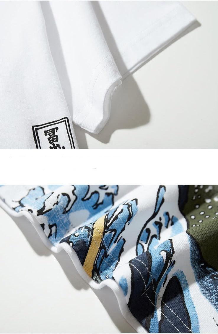 Stylish Great Wave Fitted T-Shirt