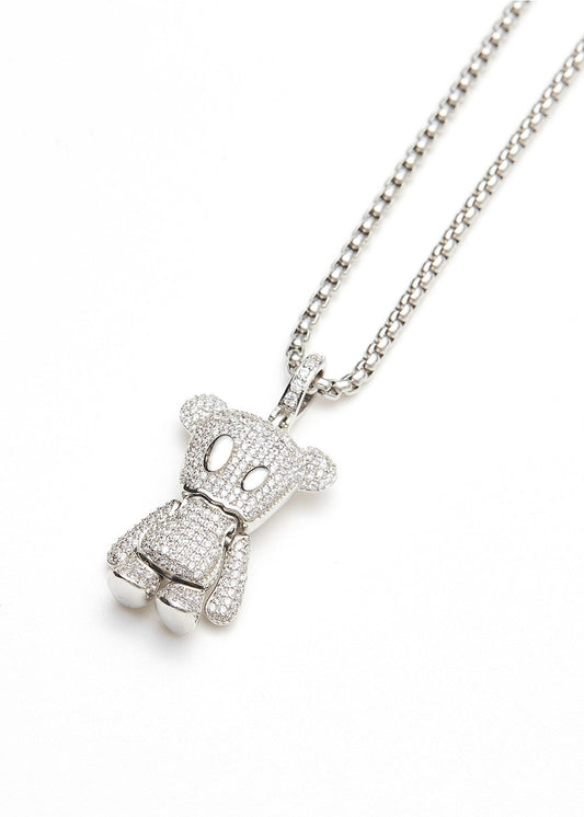 Fearless Bear Pendant Necklace with Hood