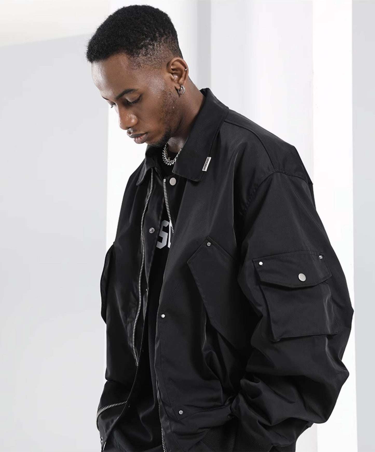 NOSAW Studded Aviator Jacket