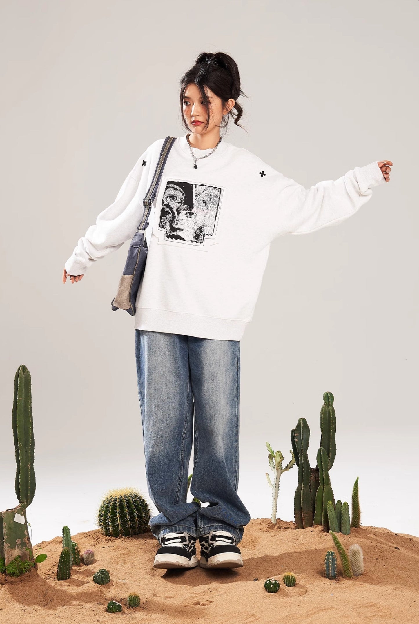 NSTNEW START 'Visions' Collage Knit Sweater