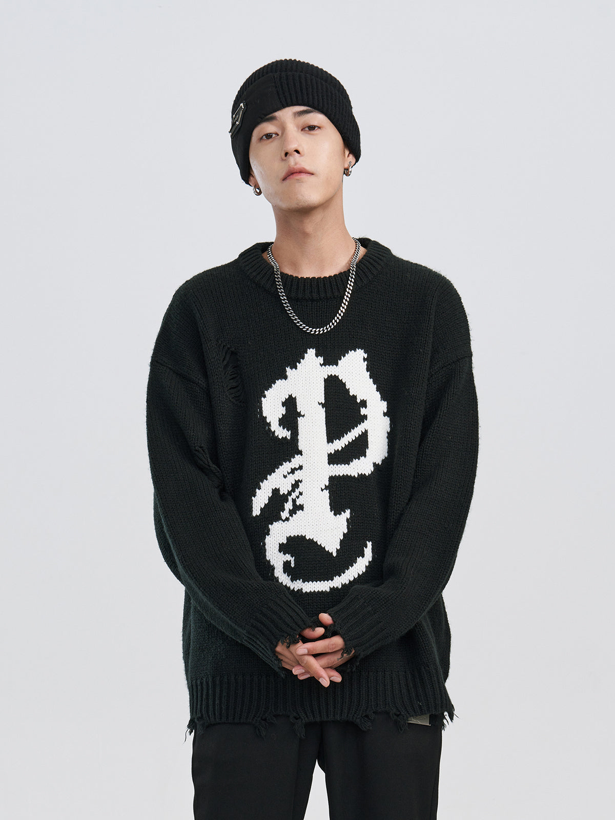 PCLP Mosaic Pattern Knit Sweater