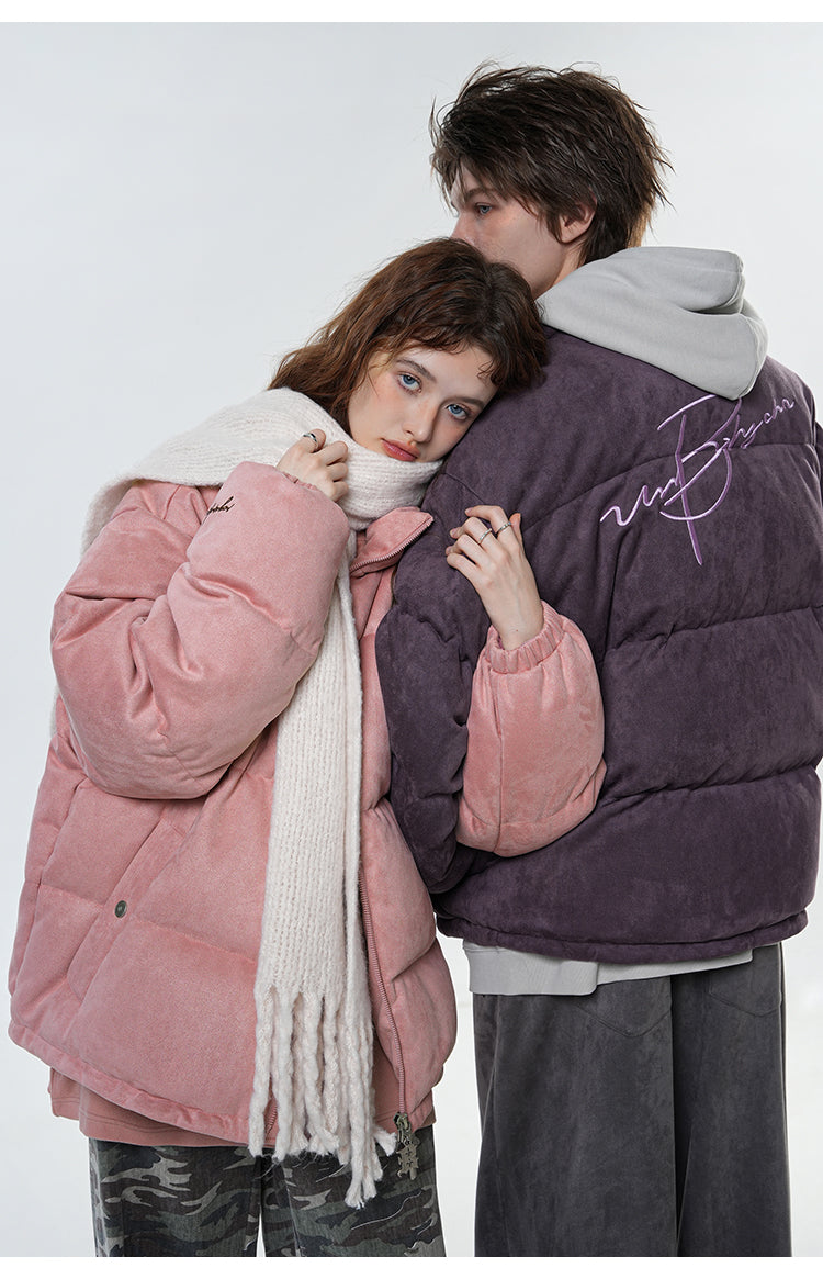 BJHG Plush Suede Puffer Coat