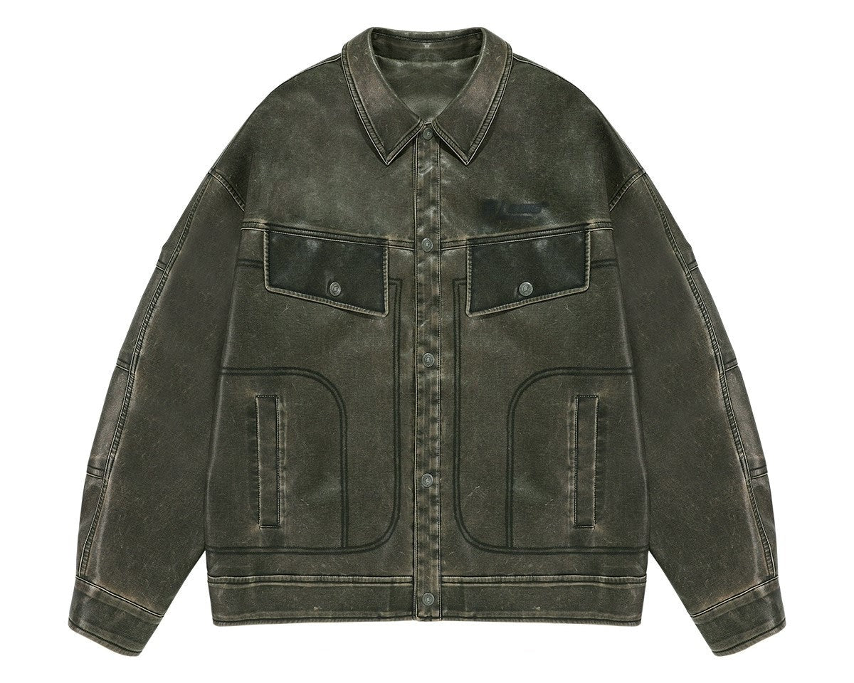BJHG Classic Retro Motorcycle Jacket