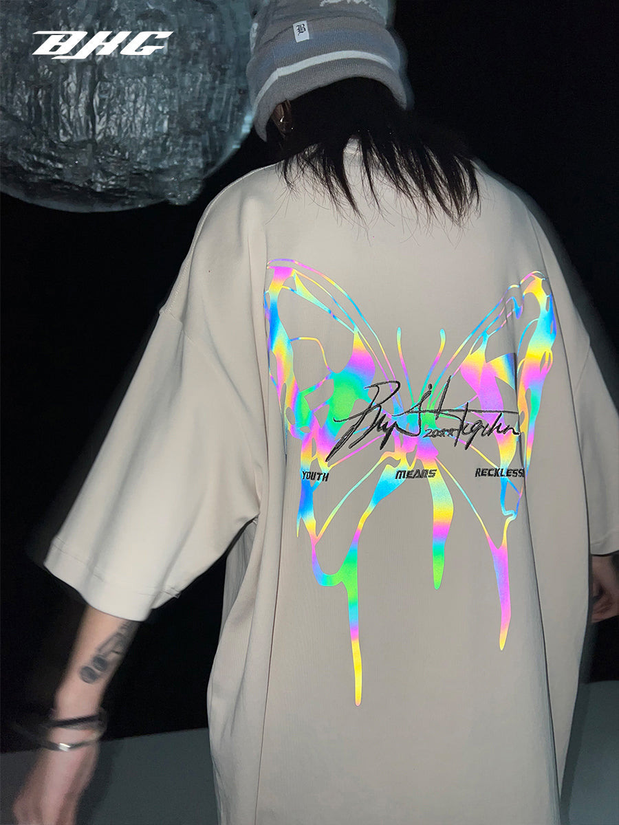 BJHG 3M Reflective Butterfly T-Shirt