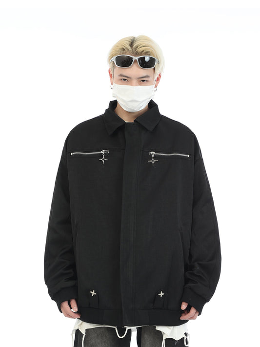 MaxDstr Star Zip-Up Work Jacket