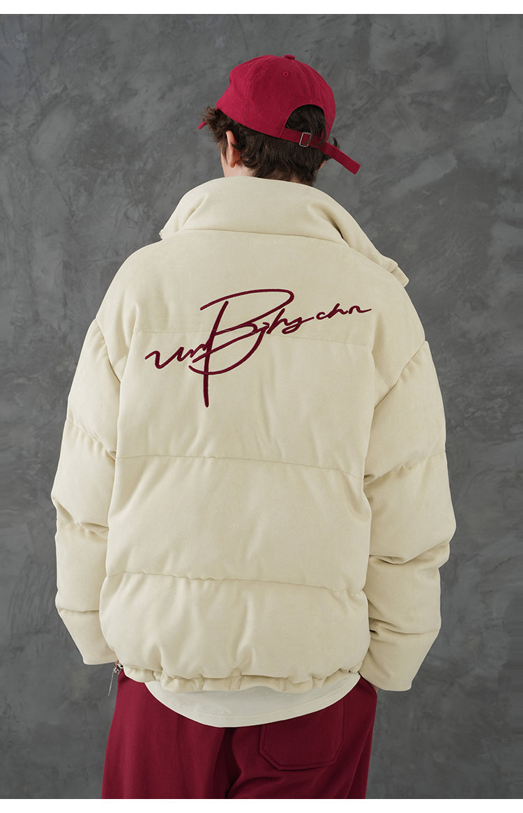 BJHG Plush Suede Puffer Coat