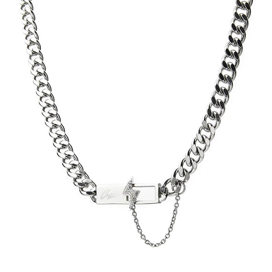 GUUKA 'Lightning Bar' Double Chain Necklace