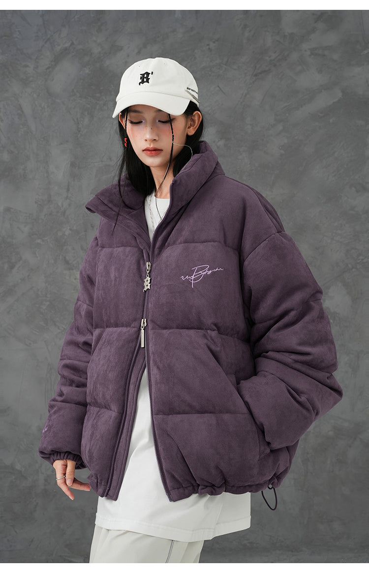 BJHG Plush Suede Puffer Coat