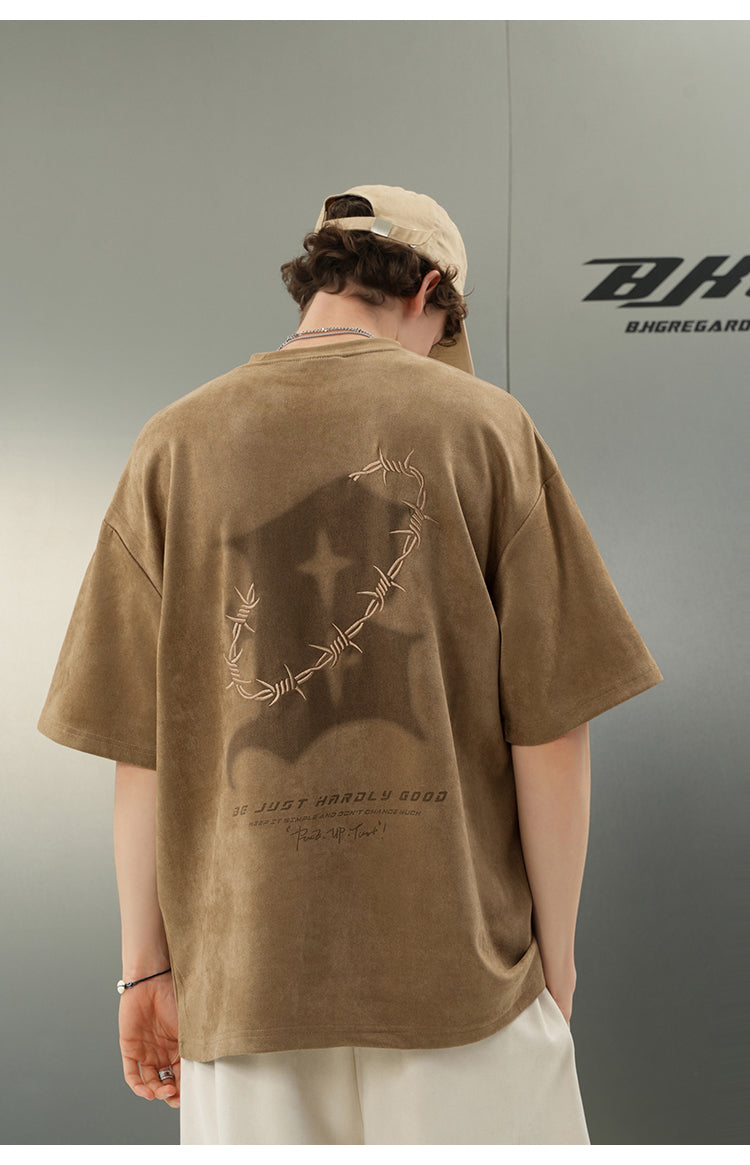 BJHG 'Thorns' Suede T-Shirt