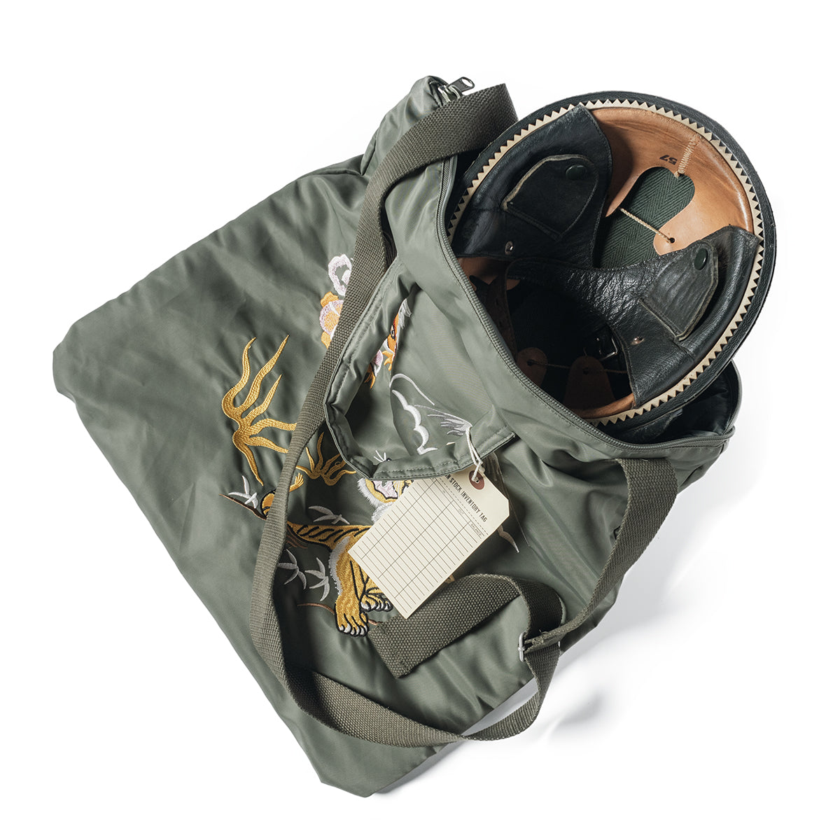 Retro-Inspired 'Yokosuka' Embroidered Nylon Tote