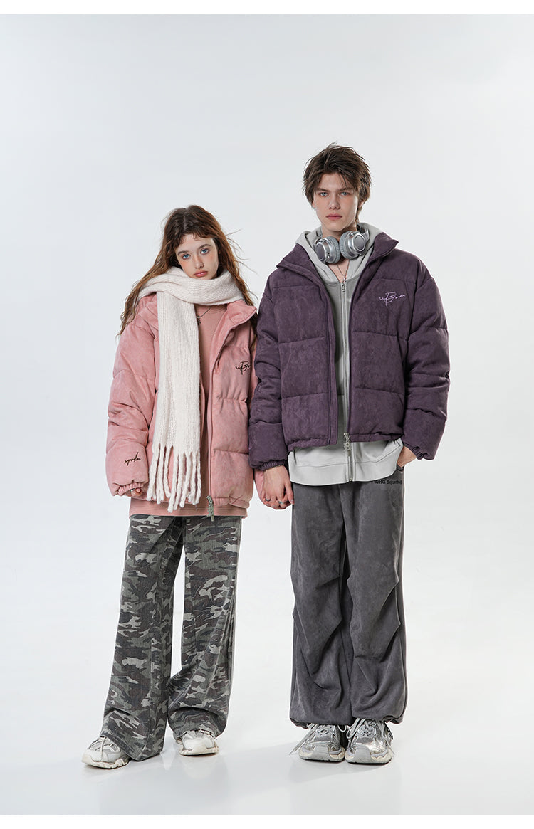 BJHG Plush Suede Puffer Coat