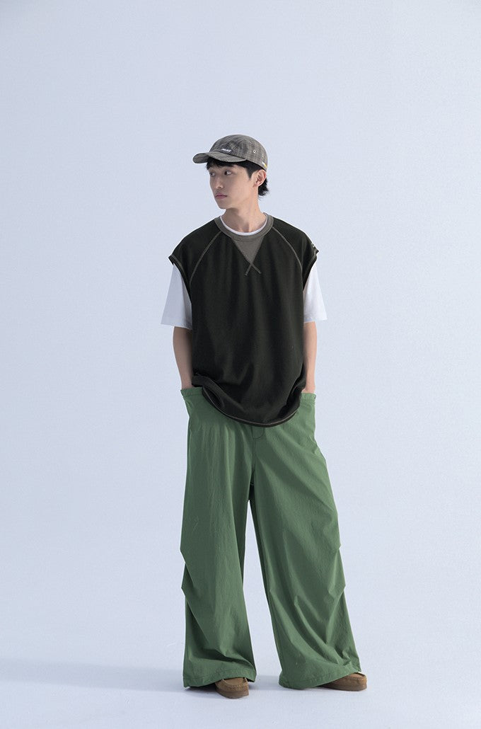 Mentmate Sleeveless Tee with Contrast Stitching