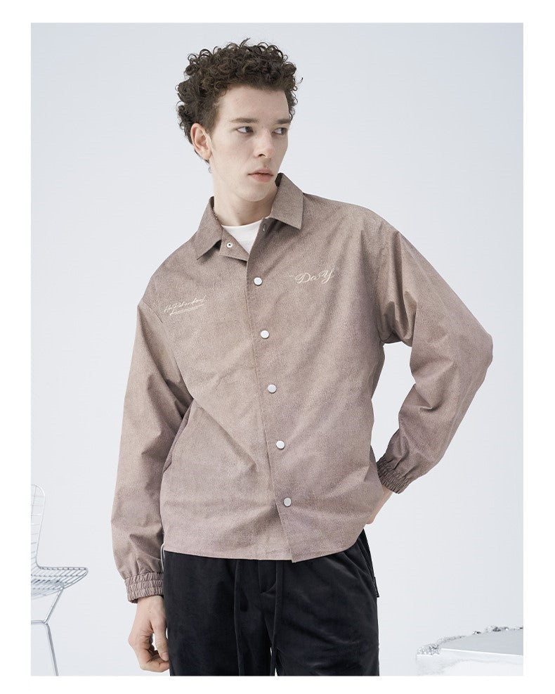 Bold and Edgy Painted Floral Windbreaker Jacket