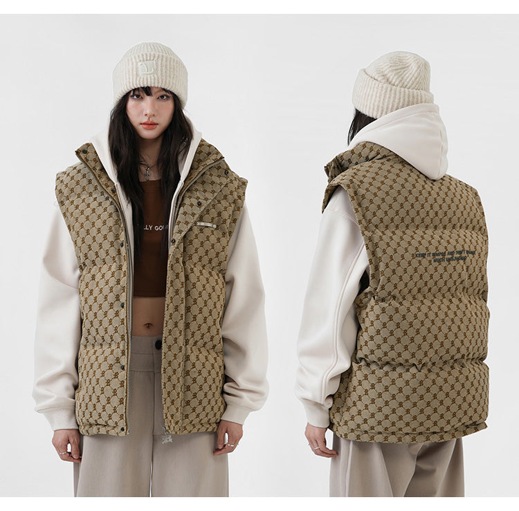 BJHG Monogram Patterned Puffer Vest