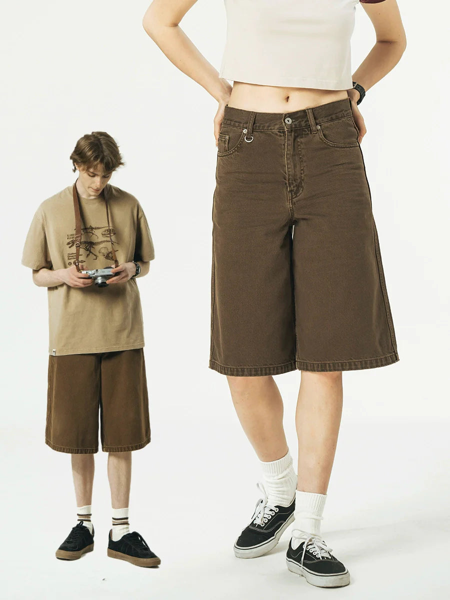 714street Japanese Distressed Denim Shorts