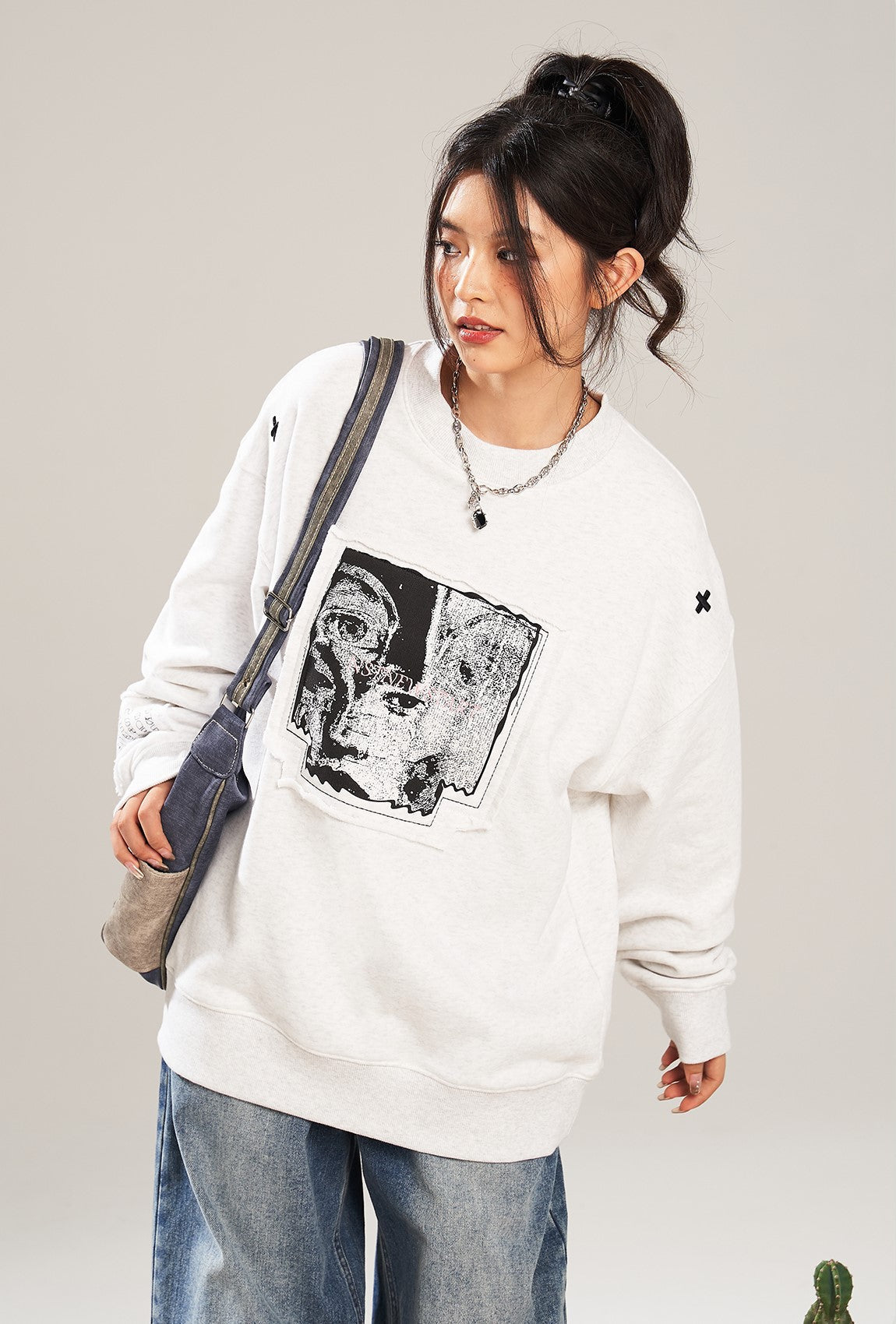 NSTNEW START 'Visions' Collage Knit Sweater