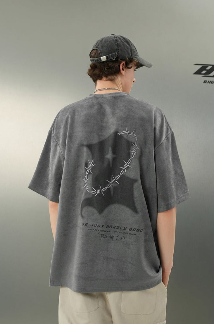 BJHG 'Thorns' Suede T-Shirt