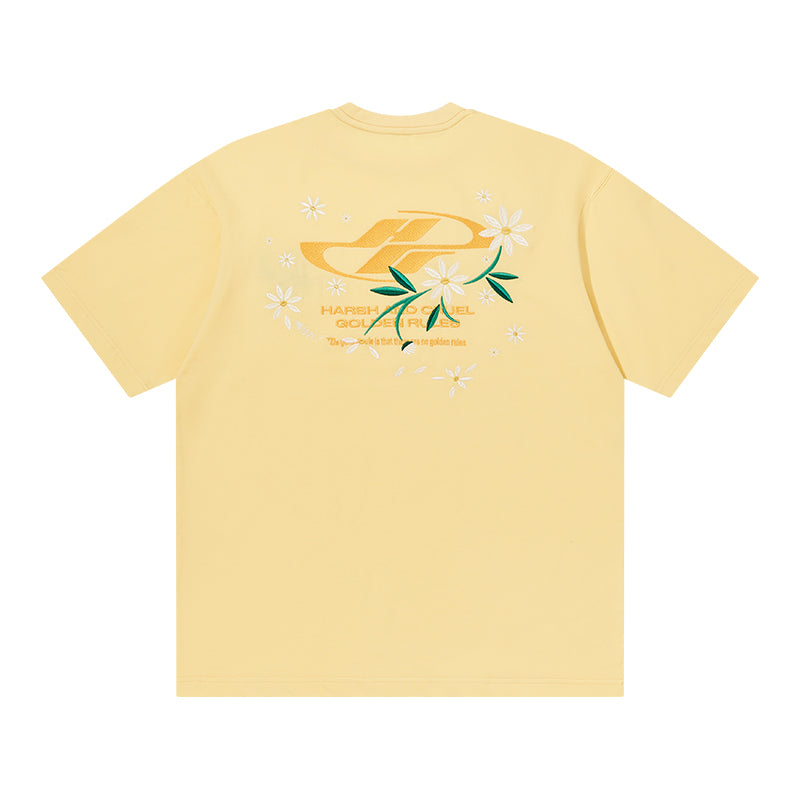 Embroidered Daisies Tee: HARSH & CRUEL