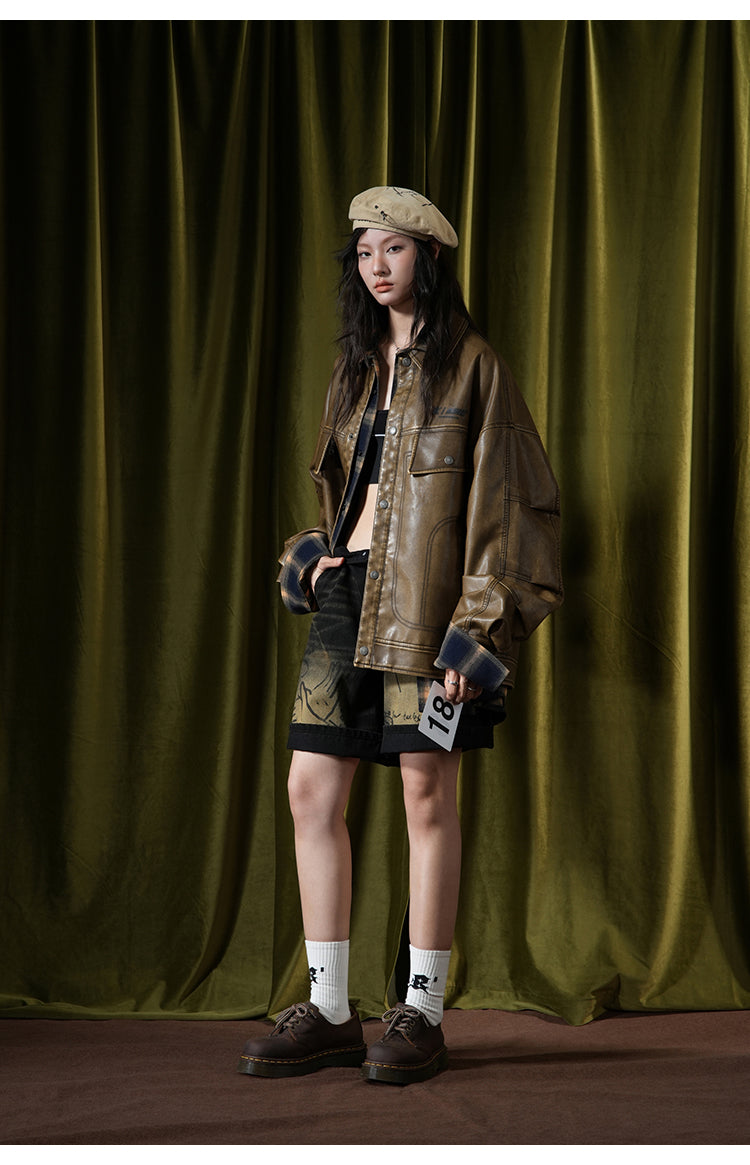 BJHG Classic Retro Motorcycle Jacket