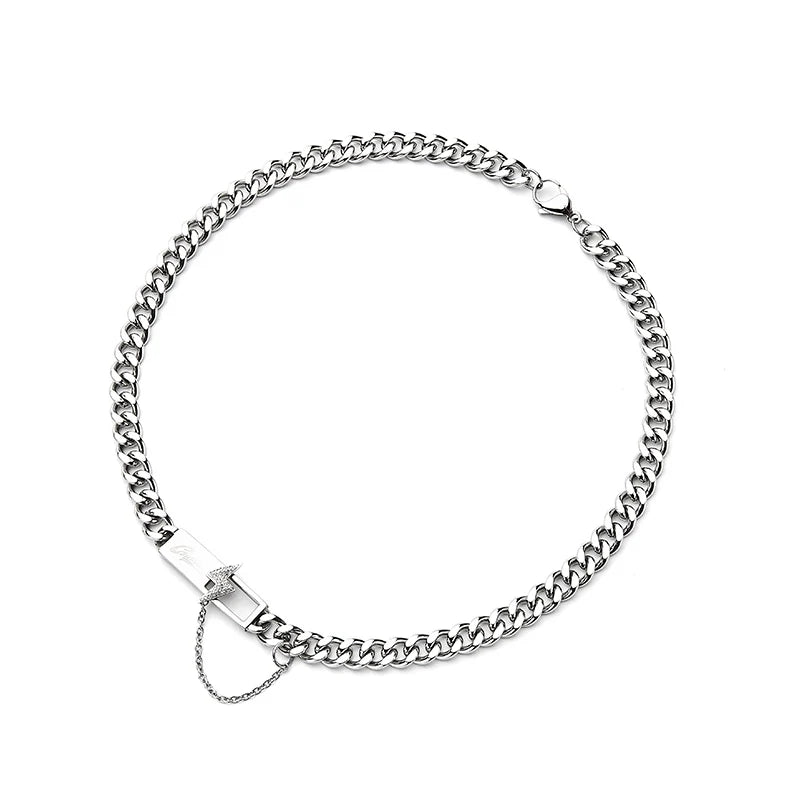 GUUKA 'Lightning Bar' Double Chain Necklace