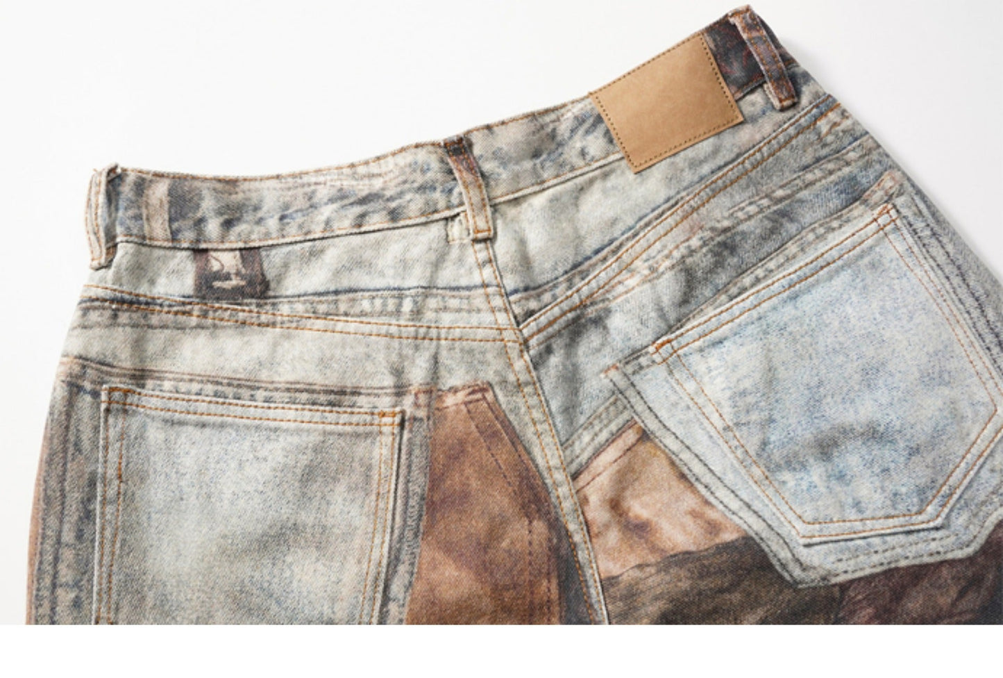 HJK Exclusive 'Abstract' Distressed Deconstructed Jeans