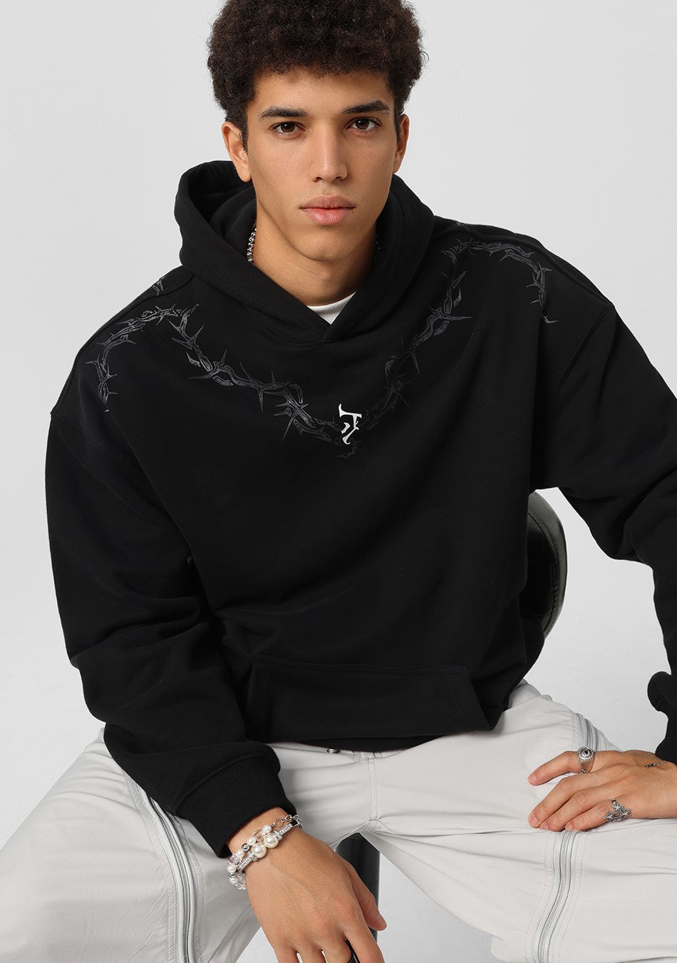 JHYQ Spiked Hoodie
