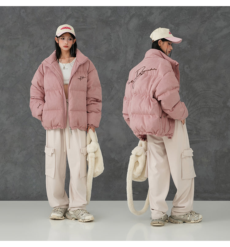 BJHG Plush Suede Puffer Coat