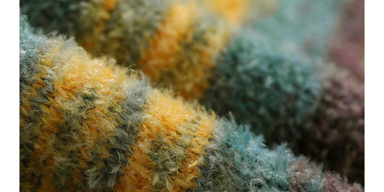 BJHG Striped Sweater with Contrast Paint Design