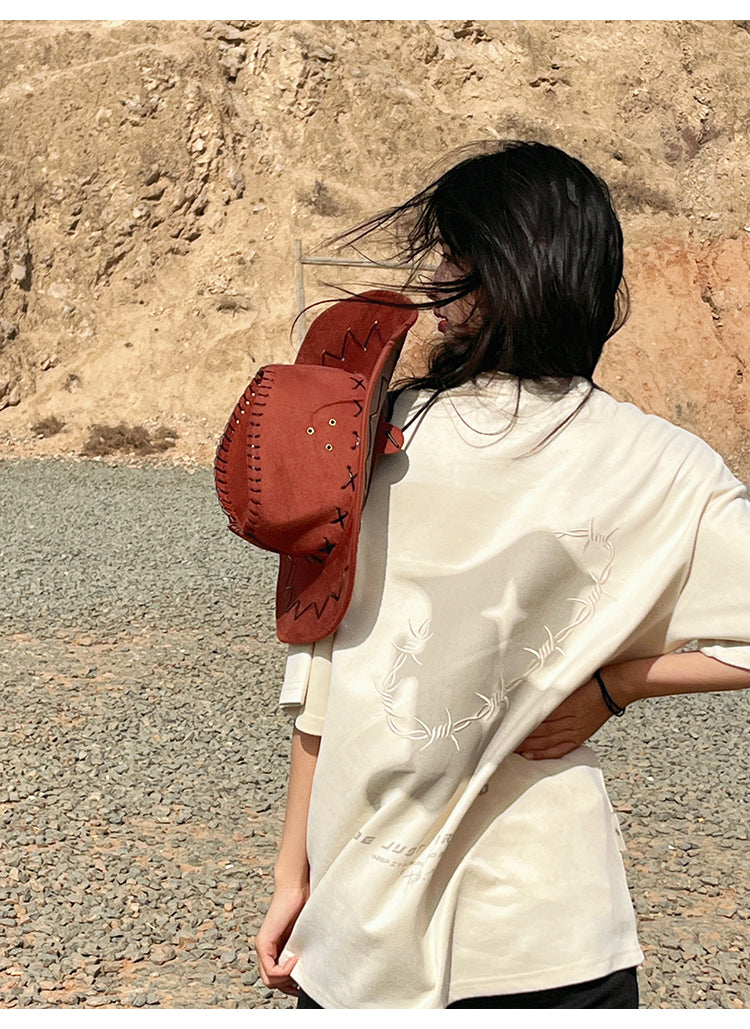 BJHG 'Thorns' Suede T-Shirt