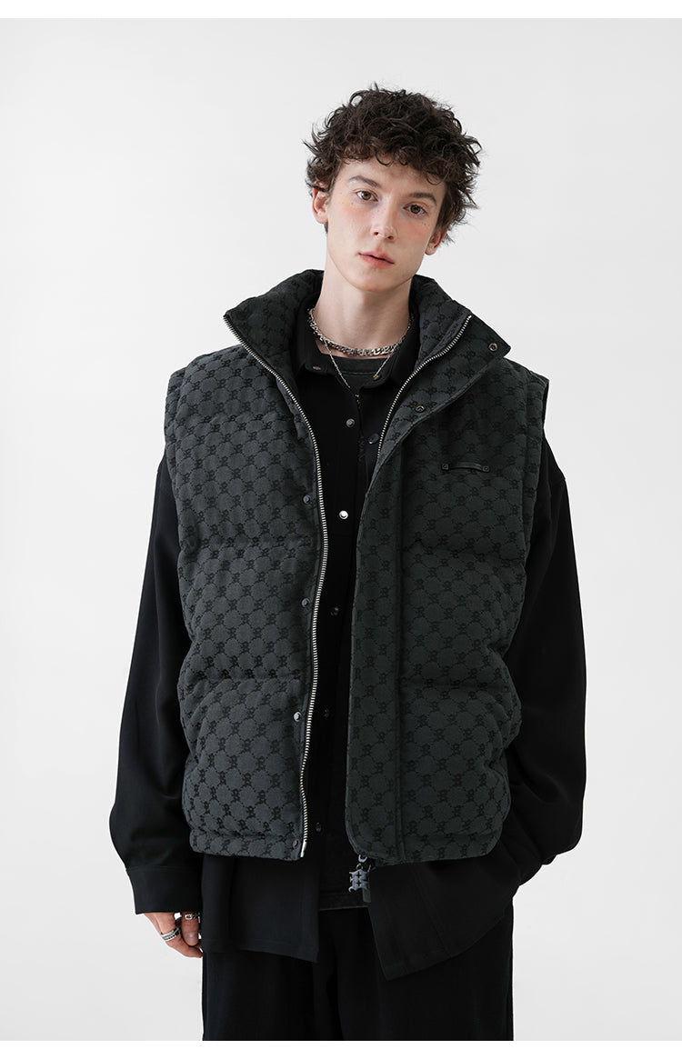 BJHG Monogram Patterned Puffer Vest