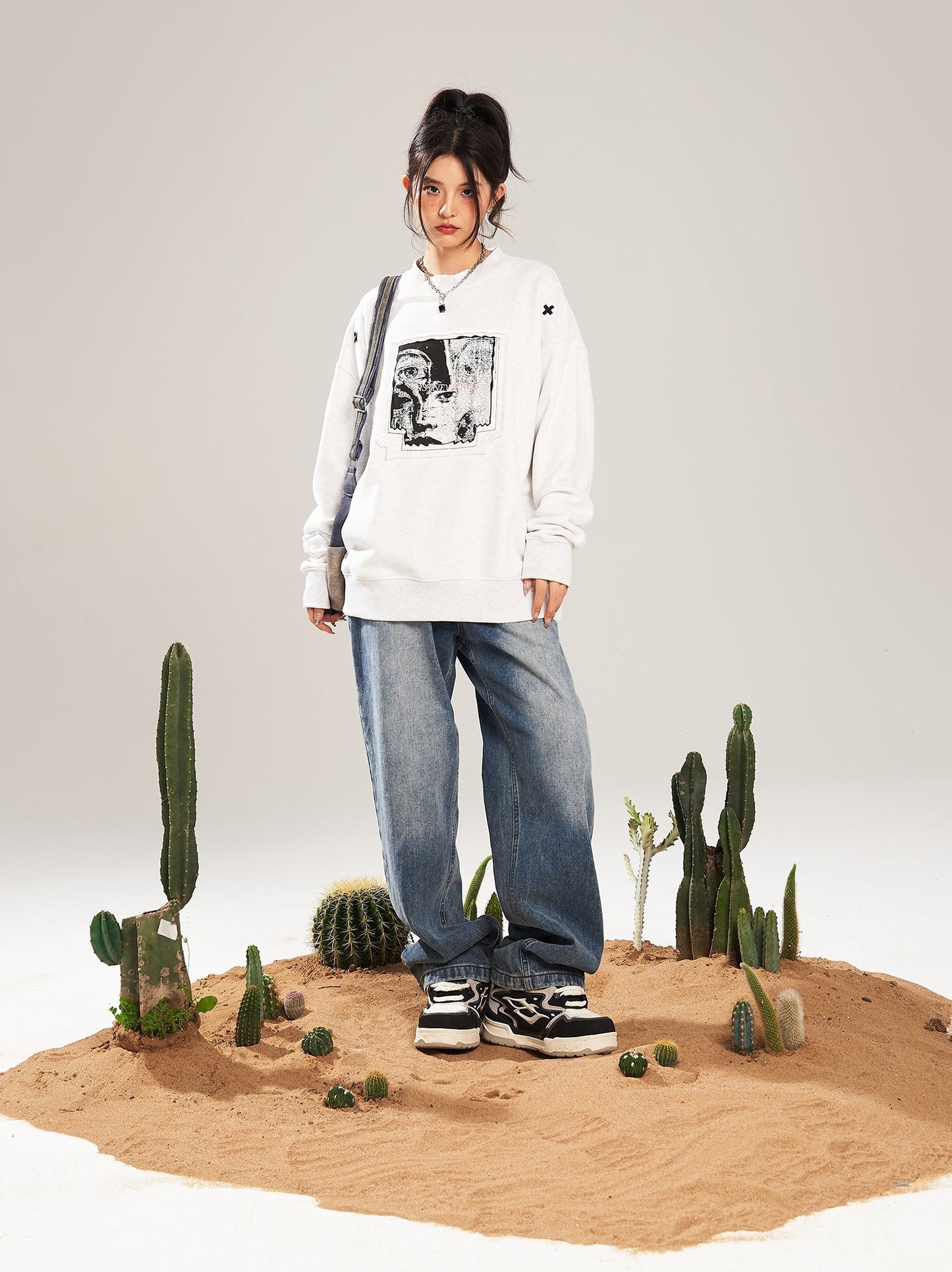 NSTNEW START 'Visions' Collage Knit Sweater