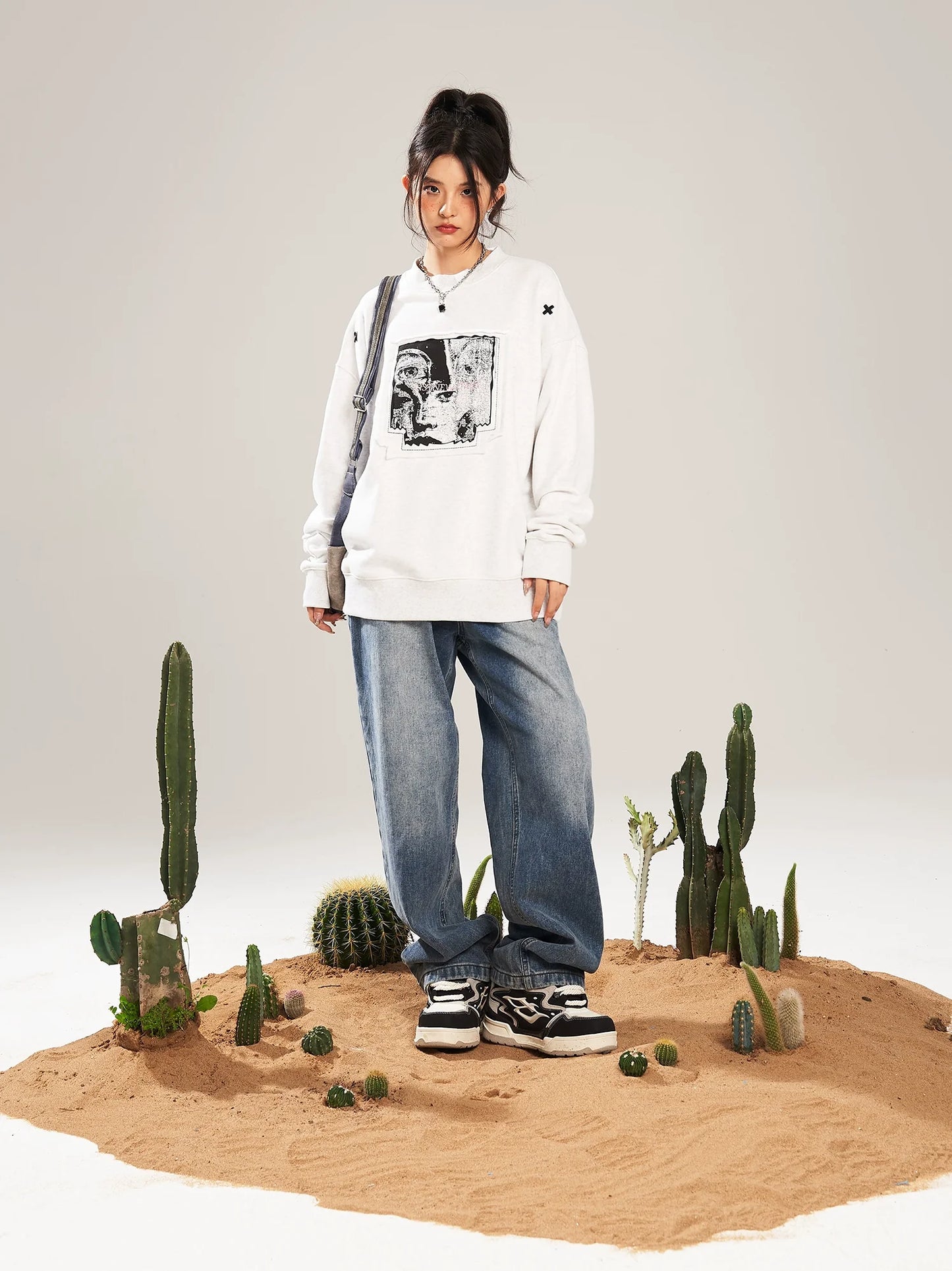 NSTNEW START 'Visions' Collage Knit Sweater