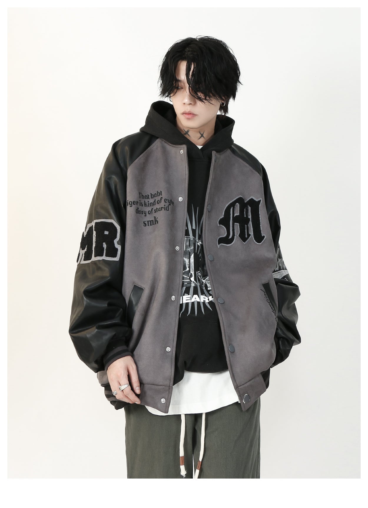 MRNEARLY Vintage 1997 Suede Varsity Jacket