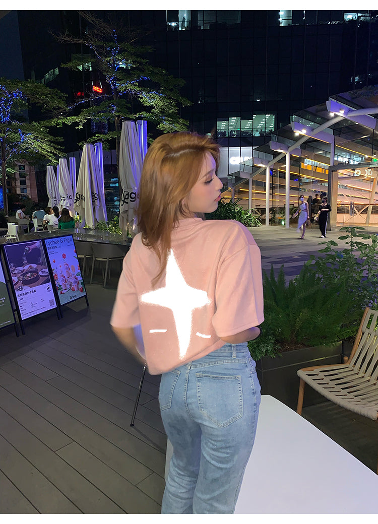 BJHG 3M Reflective Star Spike T-Shirt