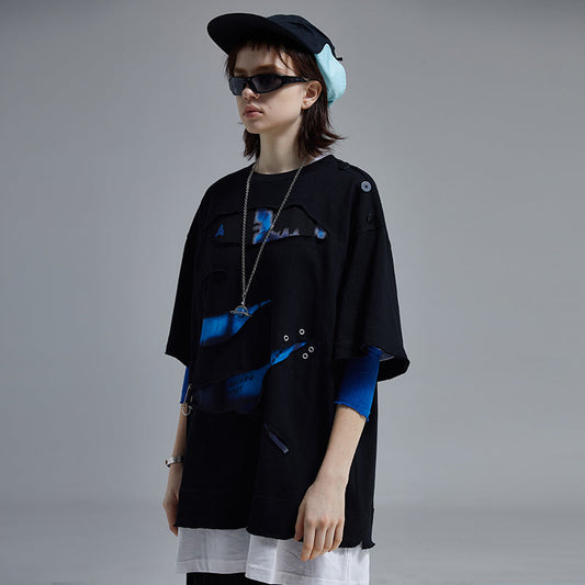 Sliced Layered Tee by A SQUARE ROOT