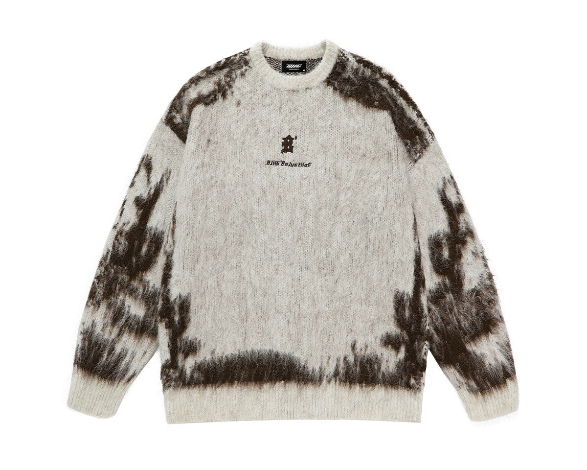 BJHG Textured Jacquard Knit Sweater