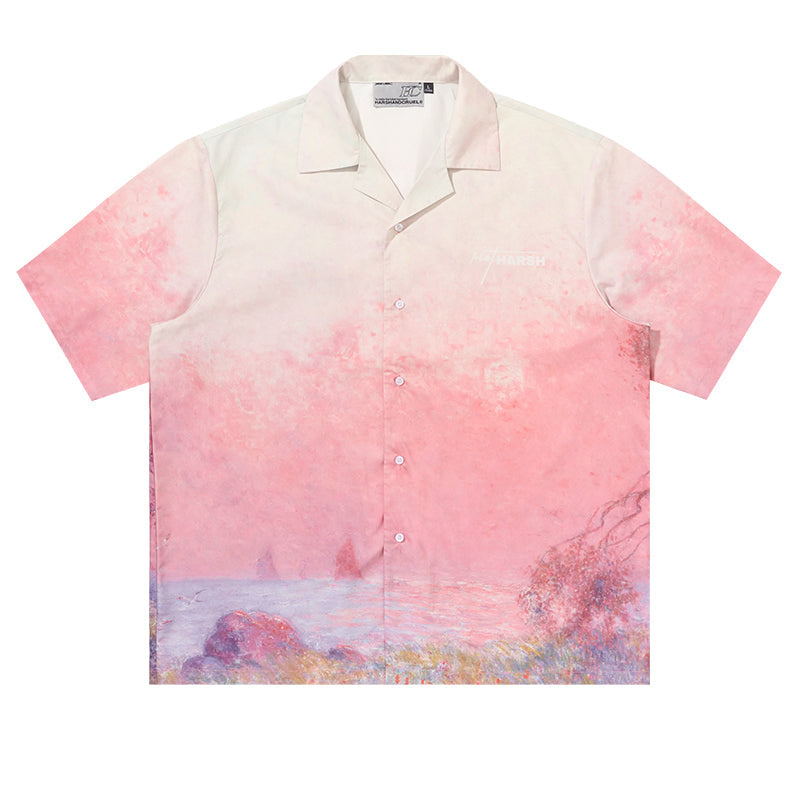 Vivid Sunset Button-Up: HARSH & CRUEL Collection