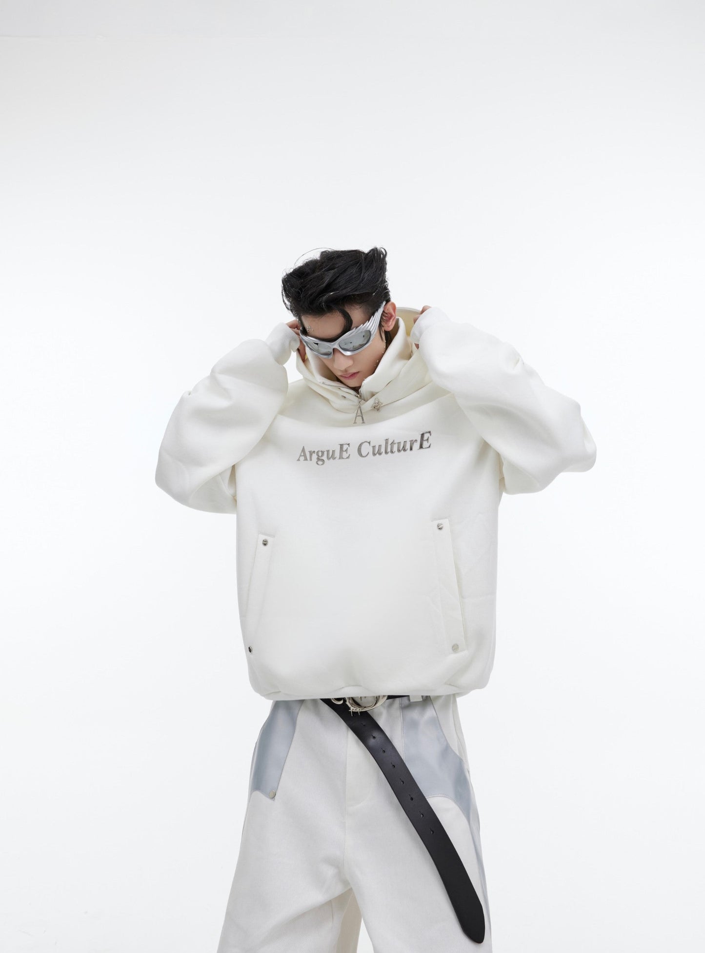 CulturE Logo Hoodie with Silver Stud Accents