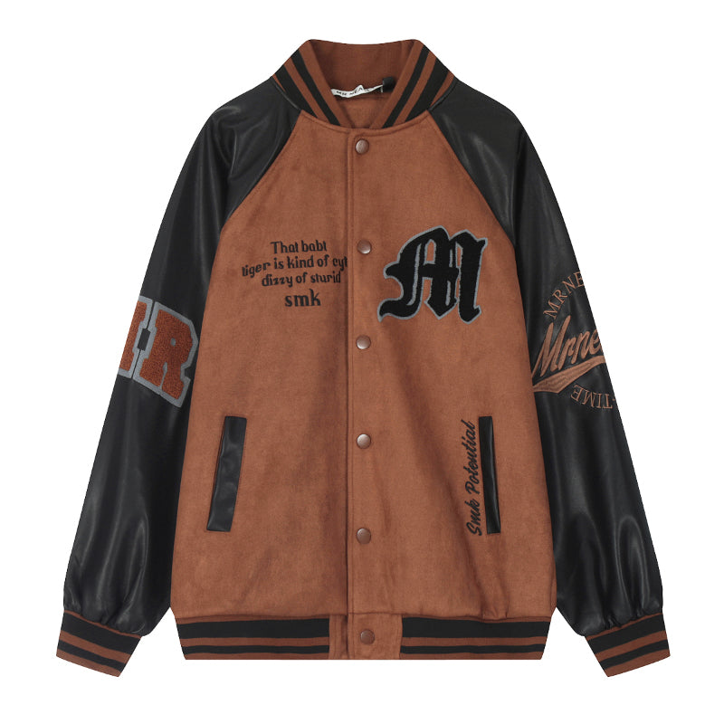 MRNEARLY Vintage 1997 Suede Varsity Jacket