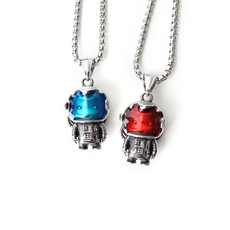 Astrobear Titanium Steel Pendant Necklace for Men and Women