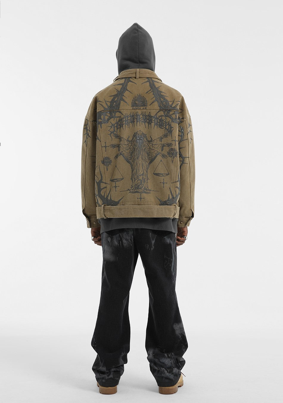 JHYQ Heavyweight Jacket with Embossed Thorn Design