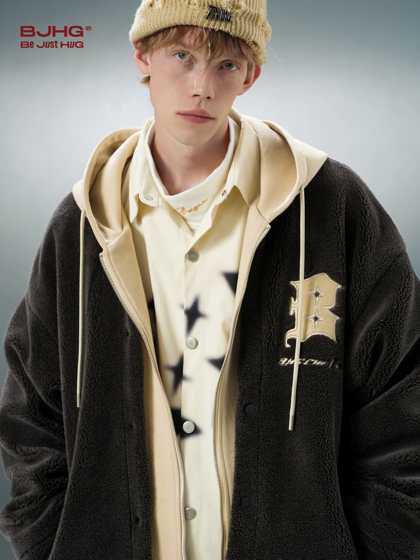 BJHG Two-Tone Layered Jacket